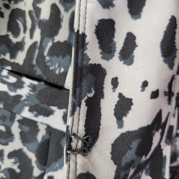 Cato Woman Blazer 18/20W Black White Animal Print Studded Open Front Plus Size - Picture 5 of 11